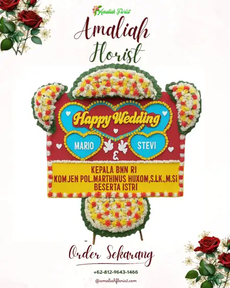 Papan Bunga Pernikahan Ngliron